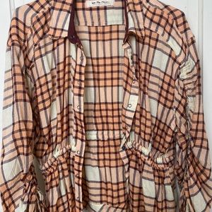 Free People plaid shirt